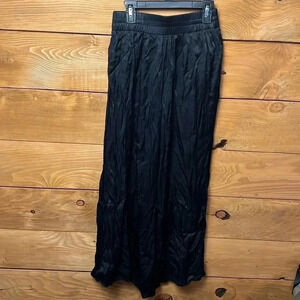 WOMENS BLACK WIDE LEG PANTS WAREHOUSE SIZE 4 Y2K‎ STREETWEAR